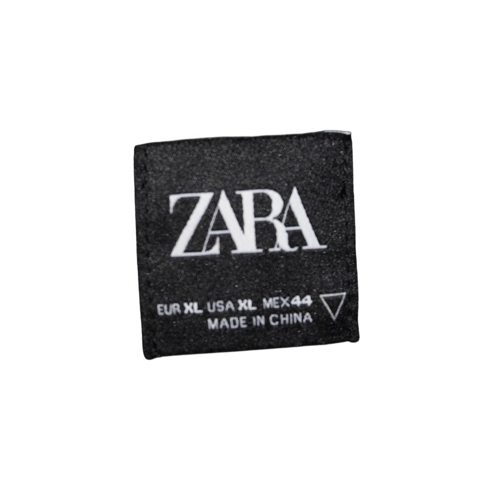 Zara Acid Wash Rugby Polo Shirt Men's XL Oversized Streetwear Goth Grunge Black - Picture 7 of 7